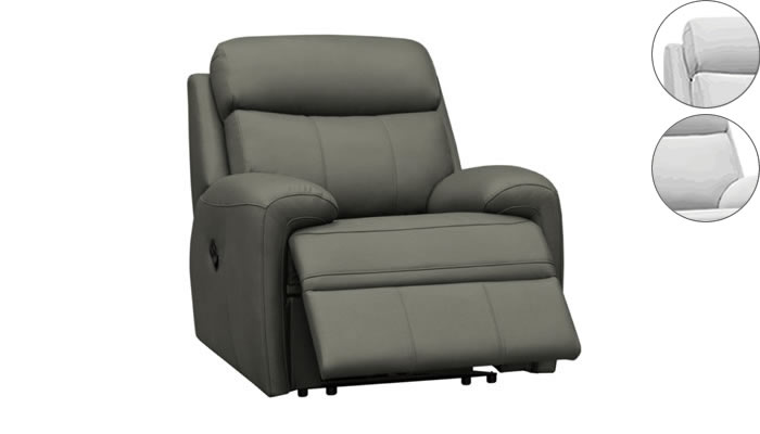 G Plan Hardy Electric Recliner Headrest Lumbar Support Capri Grey